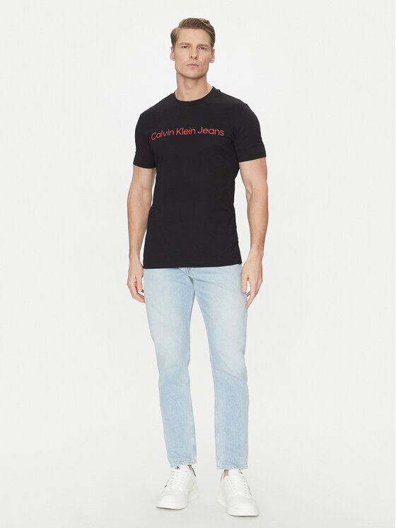 Calvin Klein Jeans Calvin Klein Jeans T-shirt J30J322552 Crna Slim Fit
