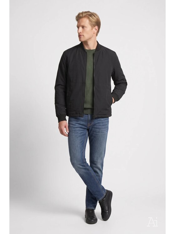 Cross Jeans Cross Jeans Kurtka bomber 40325-020 Czarny Regular Fit
