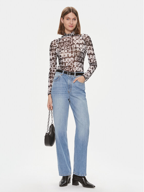 HUGO Hugo Bluzka Damaryllis 50505290 Kolorowy Slim Fit