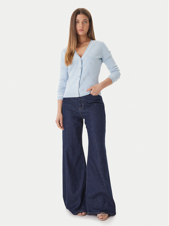 Guess Guess Kardigán W6GR18 Z0605 Kék Regular Fit