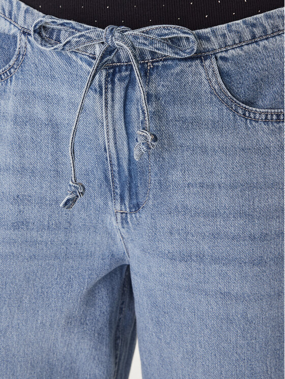 DKNY DKNY Jeans hlače DJ6G4184 Modra Wide Leg