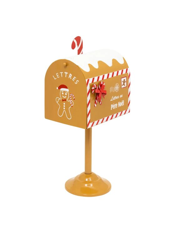 MIAhome MIAhome Skrzynka na listy świąteczna Gingerbread 32x16,5x12,5 cm Brązowy