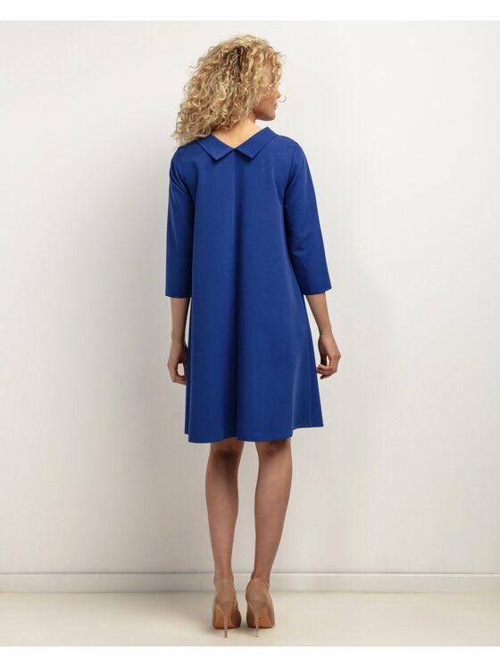 Tessita Tessita Sukienka koktajlowa SUKIENKA_T442 _4_M Niebieski Loose Fit