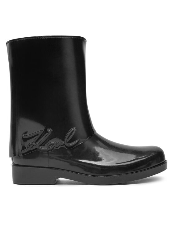 KARL LAGERFELD Gumáky Kalosh KL47064S Čierna