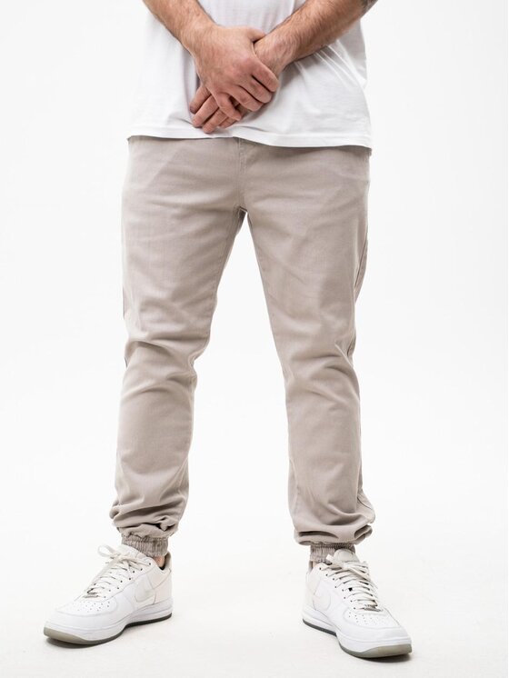 Jigga Wear Jigga Wear Spodnie materiałowe Spodnie Materiałowe Jogger Męskie Popielate Jigga Wear Crown XL Szary Regular Fit