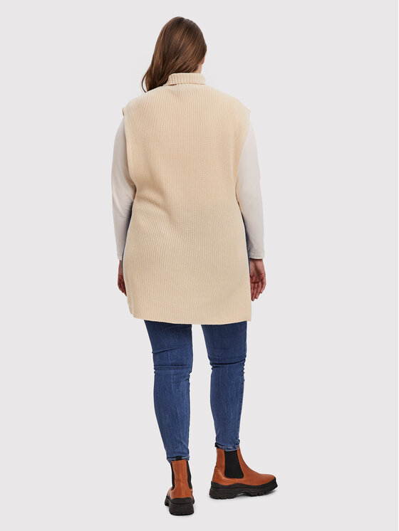 Vero Moda Curve Vero Moda Curve Пуловер Myrna 10252749 Бежов Regular Fit