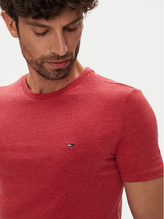 Tommy Jeans Tommy Jeans Majica Jaspe DM0DM20363 Rdeča Slim Fit