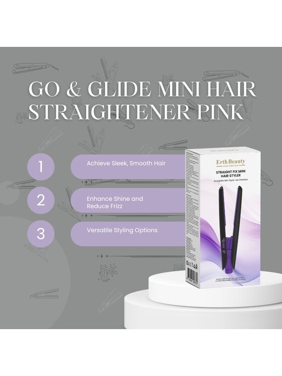 Erthskin London Erthskin London Mini Prostownica Straight Fix – Czarna Ozdoby do włosów