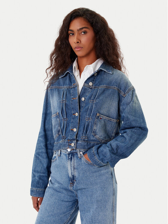 Tommy Jeans Tommy Jeans Traper jakna DW0DW21061 Tamnoplava Regular Fit