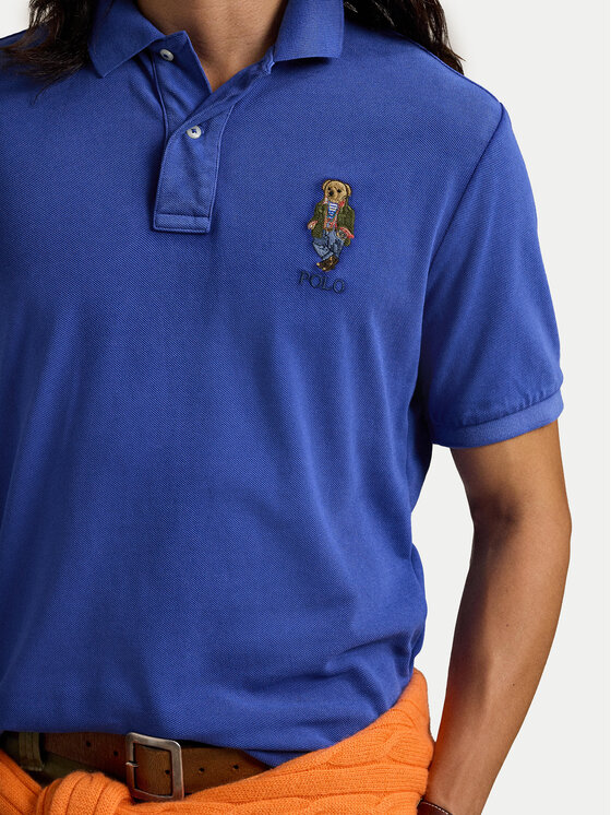Polo Ralph Lauren Polo Ralph Lauren Тениска с яка и копчета 710958188001 Син Regular Fit