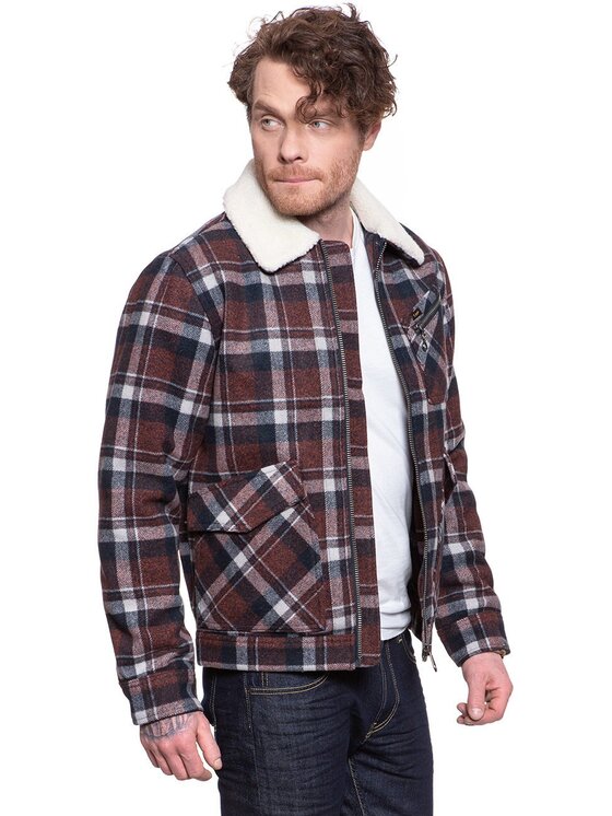 Lee Lee Kurtka zimowa 191J WOOL JACKET Biały Regular Fit