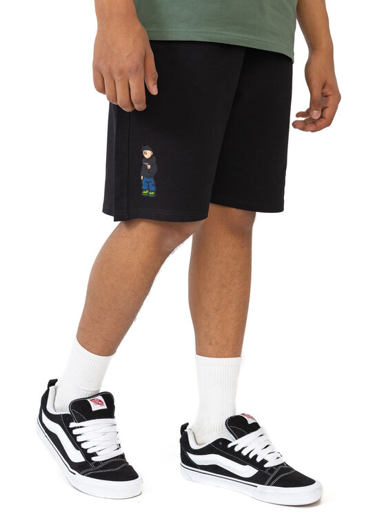 Kamuflage Kamuflage Szorty Slanger Czarny Baggy Fit