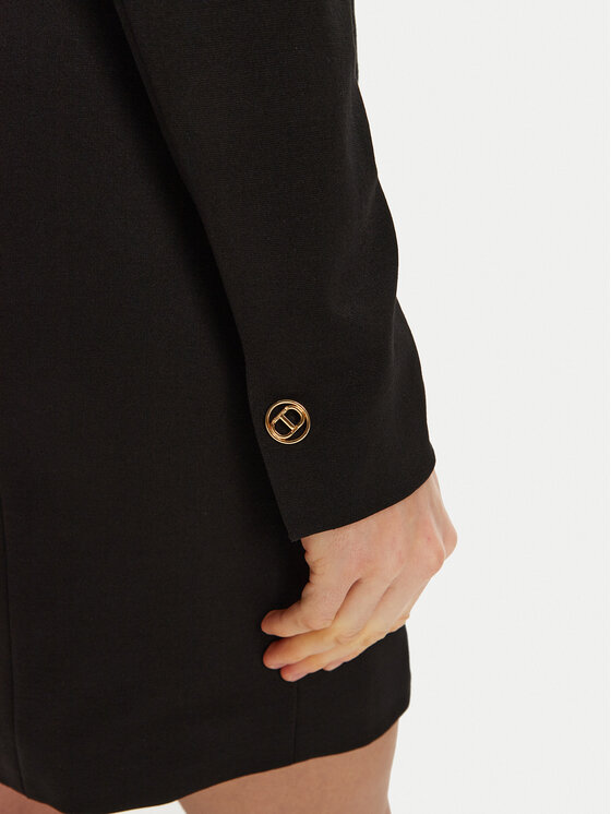 TWINSET TWINSET Sukienka koktajlowa 242TP2400 Czarny Slim Fit