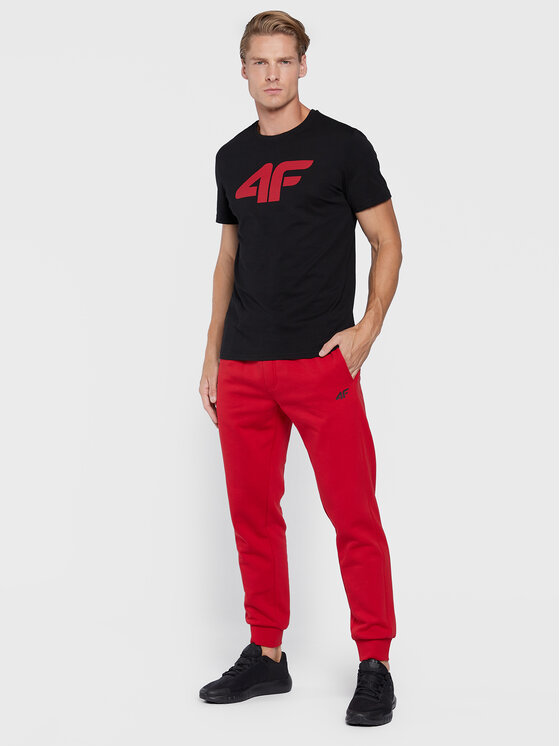 4F 4F T-Shirt H4Z22-TSM353 Czarny Regular Fit