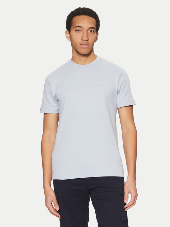 Calvin Klein Tričko Micro Logo K10K109894 Modrá Regular Fit