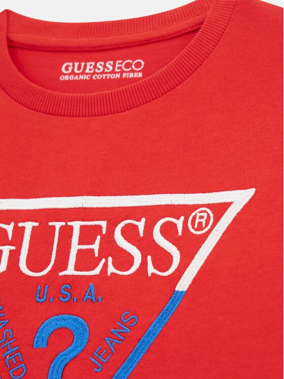 Guess Kids Guess Kids T-Shirt 176345 Czerwony Classic Fit
