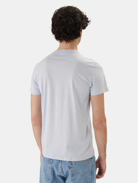 Lacoste Lacoste Majica TH6709 Svetlo modra Regular Fit