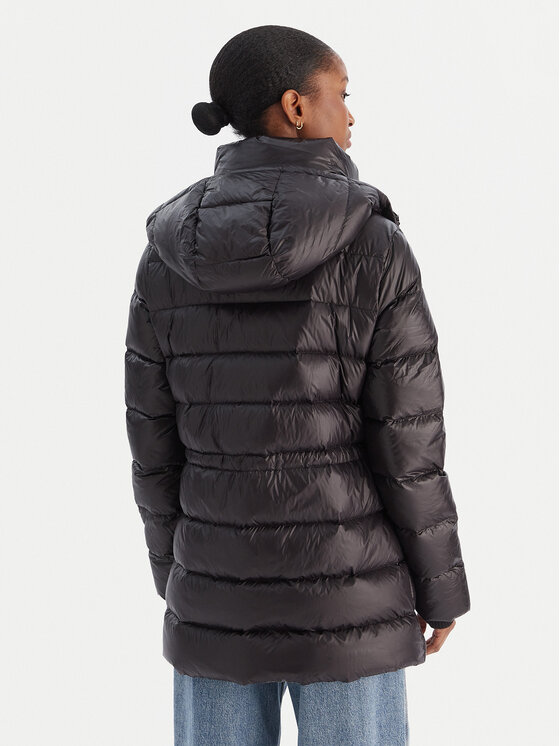 Tommy Hilfiger Tommy Hilfiger Pehelykabát Gloss WW0WW47355 Fekete Regular Fit