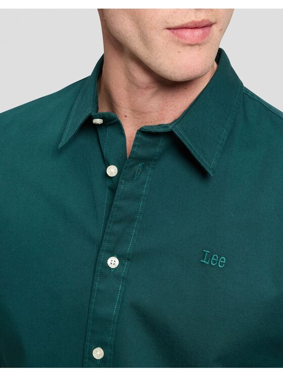 Lee Lee Koszula SHIRT Zielony Regular Fit