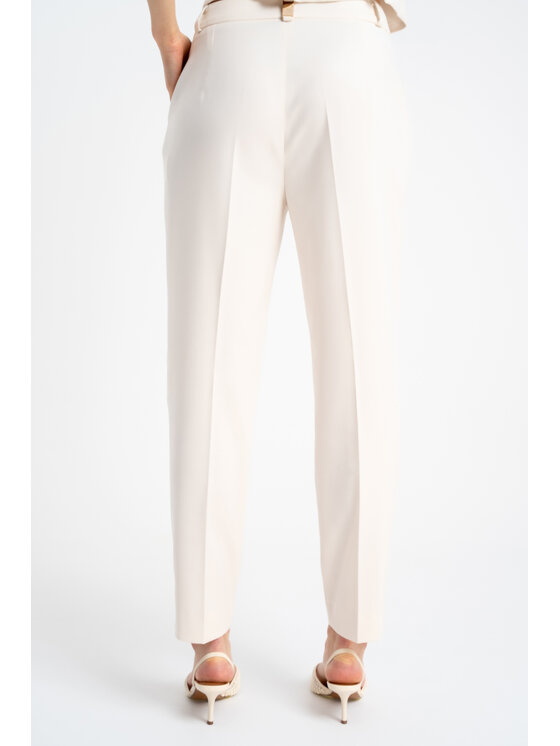 CLICK CLICK Παντελόνι υφασμάτινο 30-340 Εκρού Regular Fit