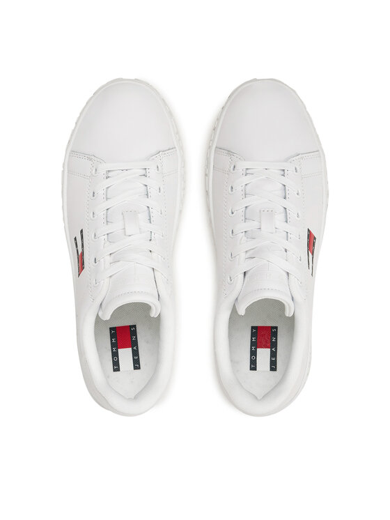 Tommy Jeans Tommy Jeans Sneakersy Tjw Logo Outsole Sneaker Ess EN0EN02703 Bílá