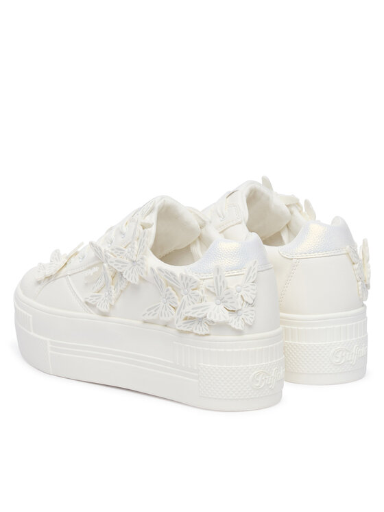 Buffalo Buffalo Sneakersy Paired Butterfly 1636733 Biały