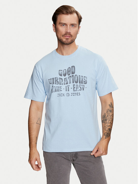 Férfi Póló Jack&Jones, Méret: S, Kék, Jprbluhippy 12255860