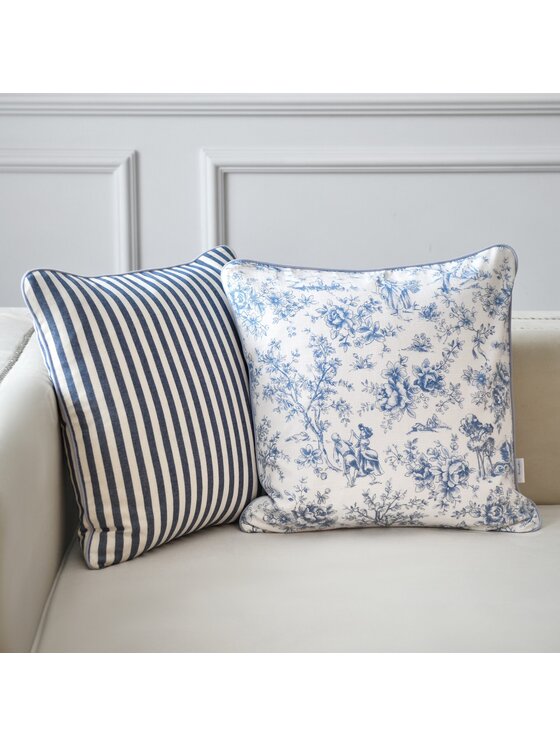 Roseberry Home Roseberry Home Poszewka dekoracyjna Toile de Jouy Blue Niebieski