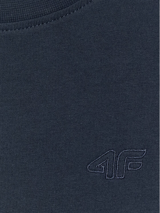 4F 4F T-Shirt BASIC+ Granatowy Regular Fit