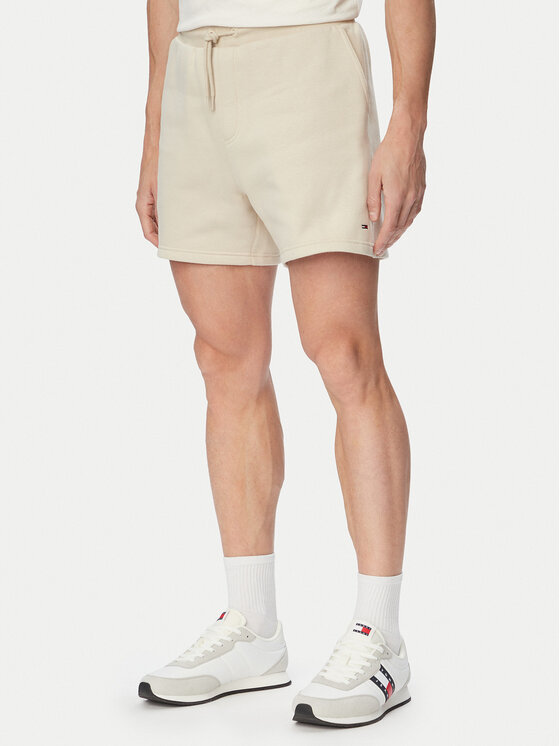 Tommy Jeans Pantaloni scurți sport DM0DM21931 Bej deschis Regular Fit