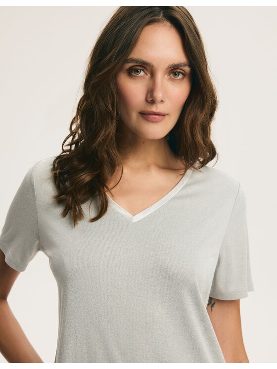 Esotiq Esotiq Koszula nocna 45999 Szary Regular Fit