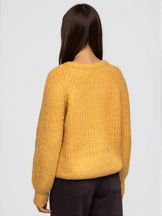 Ombre Ombre Svetr OW-SW-E0071 Žlutá Relaxed Fit