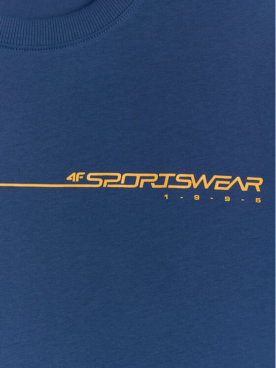 4F 4F T-Shirt BRAND CODE Granatowy Regular Fit