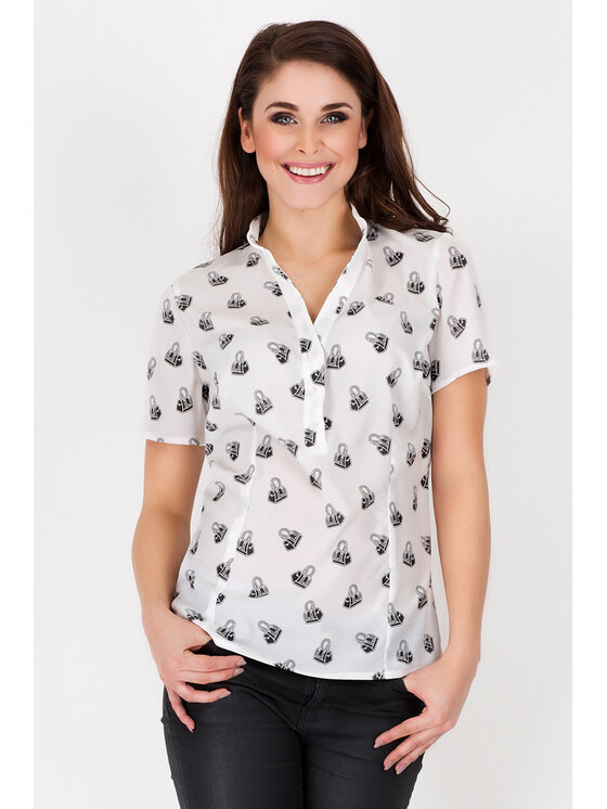 Awama Awama Koszula A089 Écru Basic Fit