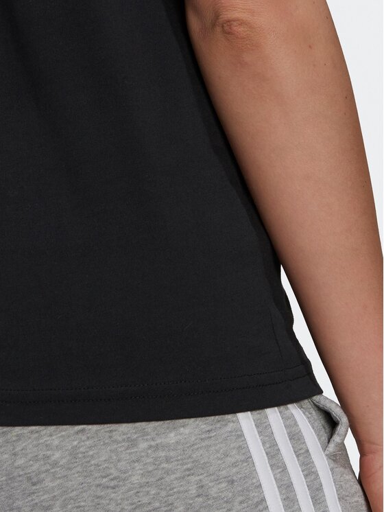 adidas adidas Тишърт Essentials 3-Stripes GS1379 Черен Loose Fit