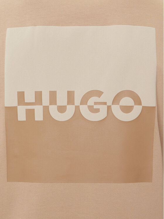 HUGO HUGO Tričko Dusplito 50542816 Béžová Relaxed Fit