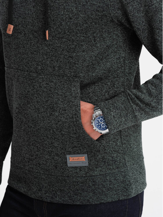 Ombre Ombre Mikina OM-SSNZ-0147 Zelená Classic Fit