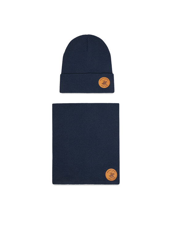 Beverly Hills Polo Club Komplet czapka i komin CEO-BHPC-ACCCS-02 Granatowy