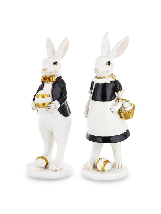 MIAhome MIAhome Figurka Pokojówka i kamerdyner 30,5x10,5x10,5 cm ODIBO Kolorowy