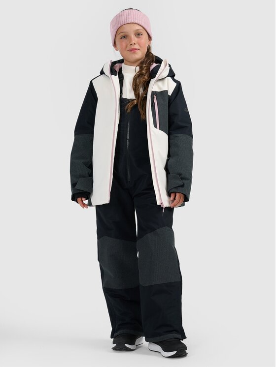 4F 4F Kurtka snowboardowa 4FJRAW25TTJAF1060-11S Biały Regular Fit