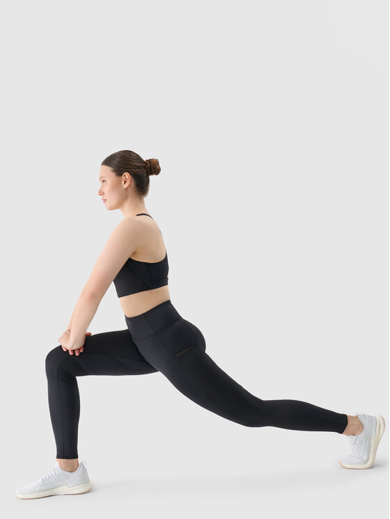 4F 4F Legginsy EMPOWERED BY NATURE Czarny Slim Fit