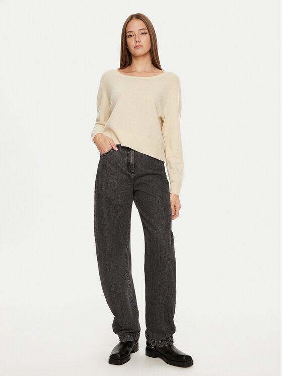 American Vintage American Vintage Sweter Raxow RAX18EH24 Beżowy Loose Fit