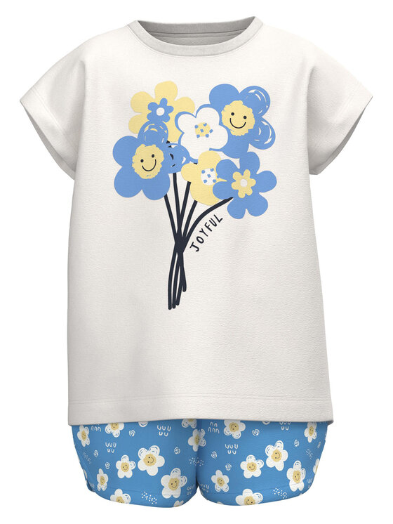 NAME IT NAME IT T-krekla un šortu komplekts 13215114 Balts Regular Fit