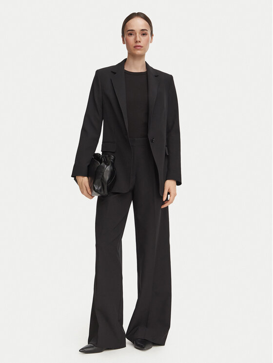 BOSS BOSS Spodnie materiałowe C_Tiwi2 50580299 Czarny Regular Fit