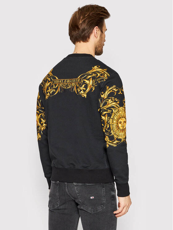 Versace Jeans Couture Felpa Baroque Sun 72GAI3RB Nero Regular Fit