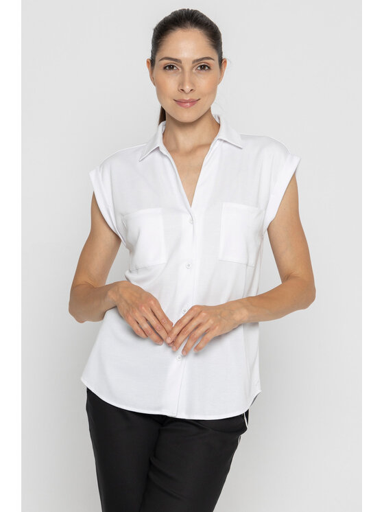 Deni Cler Milano Deni Cler Milano Koszula T-DC-1256-D5-46-10-1 Biały Regular Fit
