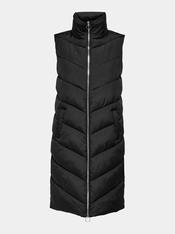 JDY JDY Αμάνικο Μπουφάν Finno 15305655 Μαύρο Regular Fit