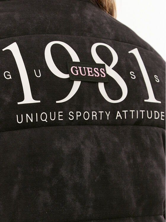 Guess Guess Kurtka puchowa Aleta V3BL00 KBC00 Czarny Regular Fit