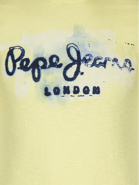 Pepe Jeans Pepe Jeans T-shirt PM503213 Giallo Slim Fit