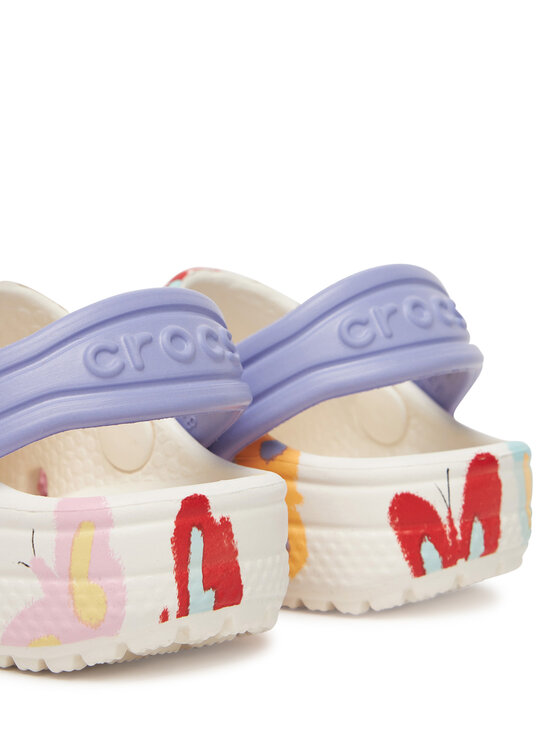 Crocs Crocs Şlapi Classic Butterfly Graphic Clog T 211263 Alb